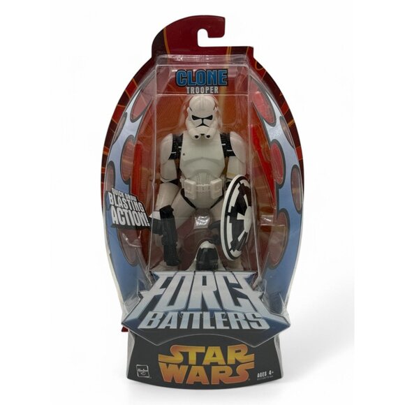 Star Wars Force Battlers Clone Trooper Action Figure Ages 4+ Blasting Action Col - Picture 1 of 6